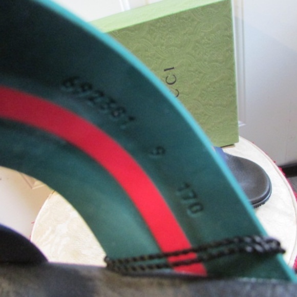 new GUCCI AGRADO GRG MEN\'S Rubber slides Sz UK 9/US 10 main image 9